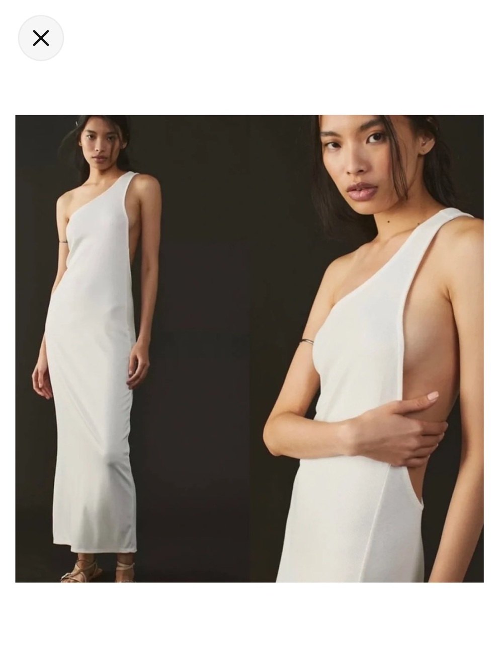 Free people One-Shoulder White Maxi Dress